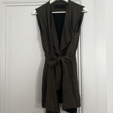 Langed Tie-Waist Gilet