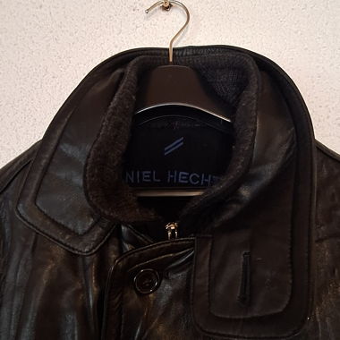 Daniel Hechter black leather jacket