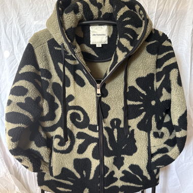 Zara floral fleece hoodie