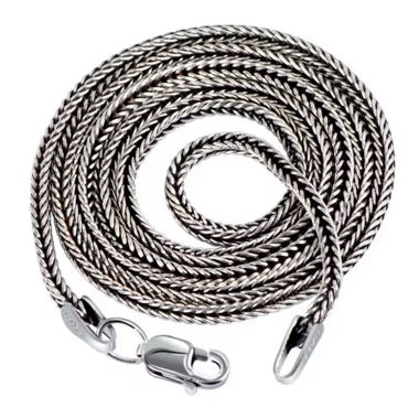 Kette mit Silber-Anhängegliedern (925) – Seilkettenhalskette