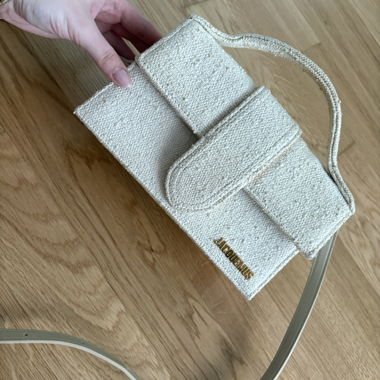 Jacquemus beige canvas shoulder bag