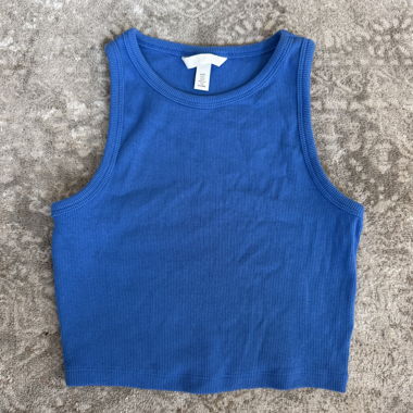 Top senza maniche blu