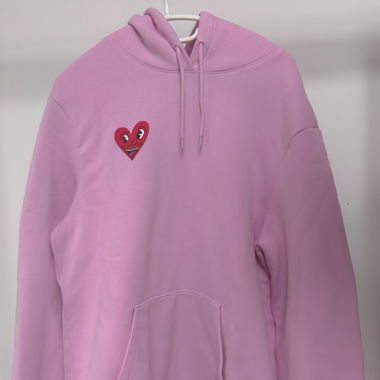 Sweat à capuche rose Keith Haring