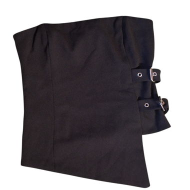 Schwarzes Bandeau Top