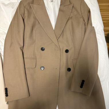 Blazer beige doppiopetto Gr. 38 H&M