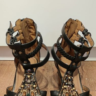 Sandalen mit Absatz / Pumps, Gr. 39
