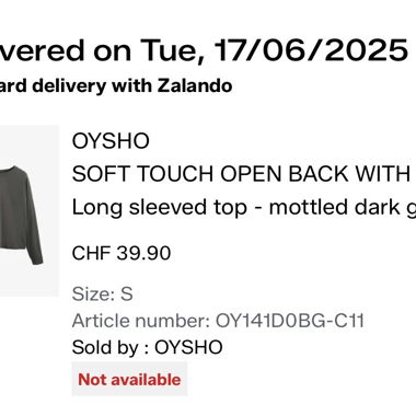 Top nero con schiena annodata Oysho