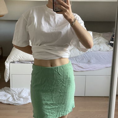 djerf avenue mint skirt