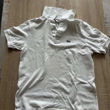 Polo Lacoste blanc 164CM