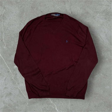 polo ralph lauren v-neck sweatshirt burgundy