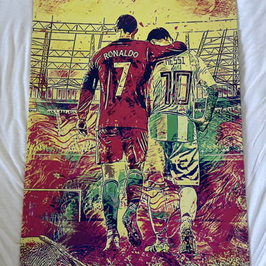 Displate avec MESSI et RONALDO