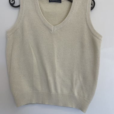 cream vest