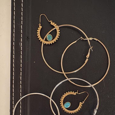 Paquet 3 en 1 : Boucles d'oreilles