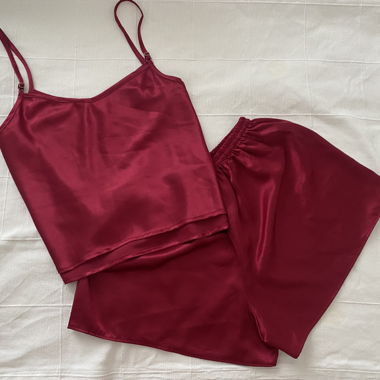 Silky Bordeaux Pyjama Set