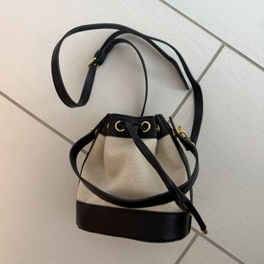 Black Drawstring Pouch Handbag
