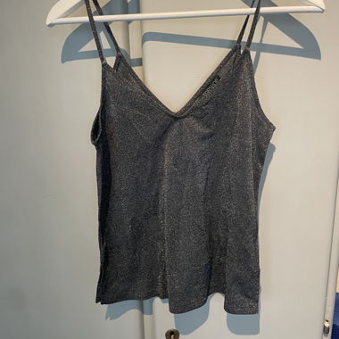 Topshop Glitter Tank Top