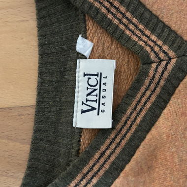 Pulli orange/olive