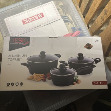 Batteria pentole in alluminio 6 pezzi