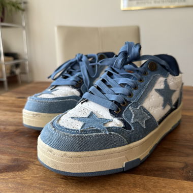 denim skate sneakers