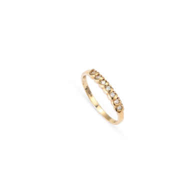 9ct Gold Diamond Half Hoop Ring – Everyday Shine