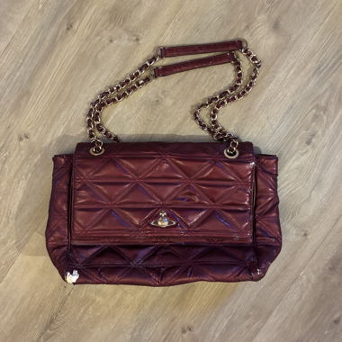 burgundy vivienne westwood bag