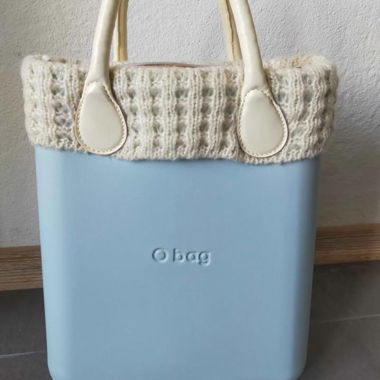 O bag blau Tasche mit gestrandetem Rand