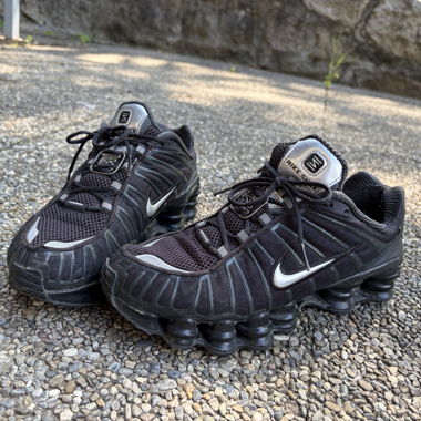 Unisex Black/Chrome Nike Shox Sneakers