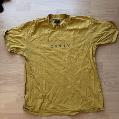 EDWIN Yellow T-Shirt M
