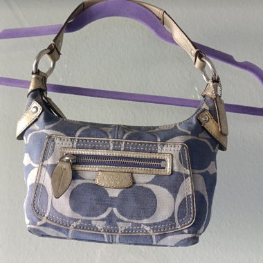 Sac en denim Coach Vintage Rare Archive