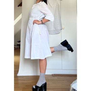 weisse Kleid-Bluse
