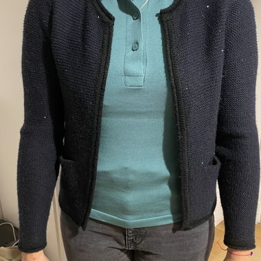 Cardigan con paillettes blu navy Kookai