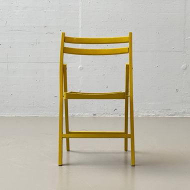 Fauteuil pliant en bois jaune, années 1960 