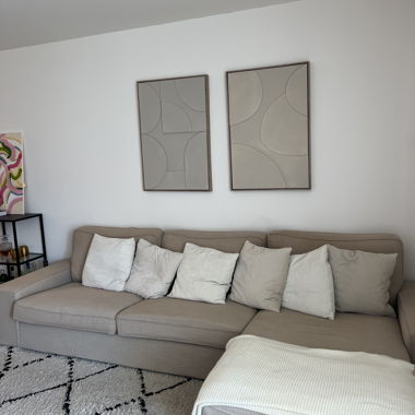 Beige Ecksofa