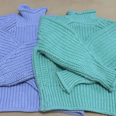 2x Maglioni a collo alto in maglia grossa H&M, Taglia L