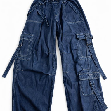 Pantaloni cargo in denim baggy BDG
