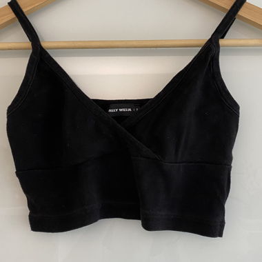 Top corto nero