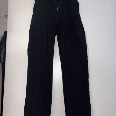 Pantaloni cargo neri Pull&Bear