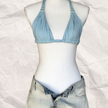 MONDAY SWIMWEAR Baby Blue Triangle Bikini Top