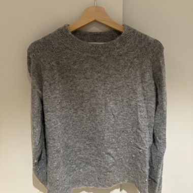 Maglione in maglia grigio