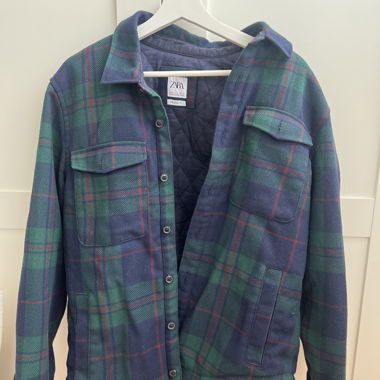 Zara karierte Overshirt-Jacke