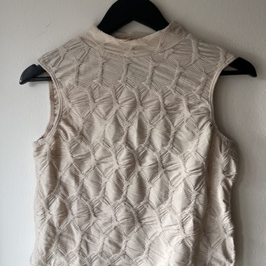 Beige Textured Top
