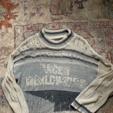 Racer Worldwide distressed oversized sweater 