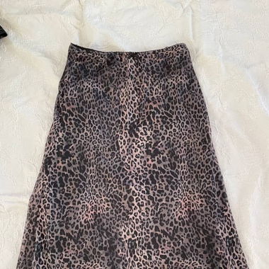 Leo Print Midi Skirt