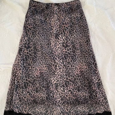 Leo Print Midi Skirt