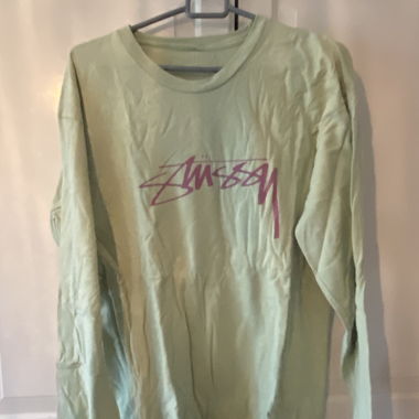 light green stüssy sweater