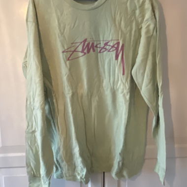 light green stüssy sweater