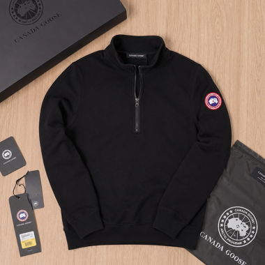 Maglione nero Canada Goose quarter zip
