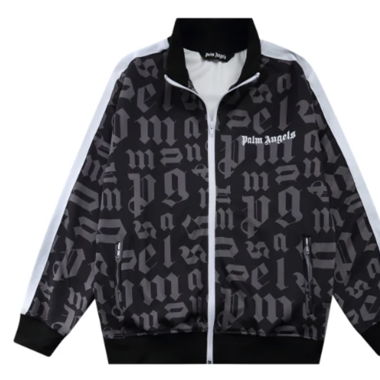 Palm Angels Logo Hologram Tracksuit Top Grey