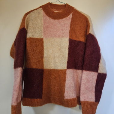 Maglione colorblock arancione Des Petits Hauts