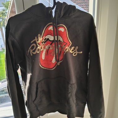 Felpa con cappuccio nera Rolling Stones